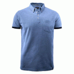 JAMES HARVEST LARKFORD POLO PIQUE HOMMES BLEU CLAIR MÉLANGE - TAILLE M