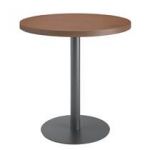 TABLE DE RÉUNION RONDE NOYER Ø 80 CM - PIÉTEMENT ANTHRACITE - ARCH