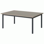TABLE MALIBU 120X80 T1 4P STRA ABS GRIS U727/GRIS 7016