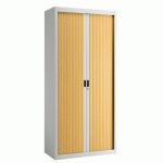 ARMOIRE À RIDEAUX DÉMONTABLES BUDGET 195 X 90 CM GRIS CLAIR-HÊTRE