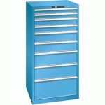 ARMOIRE BLEU CLAIR 717X725X1450 AVEC 9 TIR. 200KG - LISTA