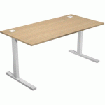 BUREAU DROIT VISUAL SANS VOILE DE FOND - 160 CM - CHÊNE - ARTARREDI