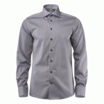 J.HARVEST & FROST YB51 TWILL CHEMISE SLIM FIT HOMMES GRIS/NOIR - TAILLE XS