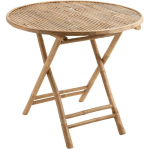 TABLE À MANGER RONDE PLIABLE BAMBOU CLAIR NAYRA D 90 CM
