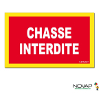 NOVAP - PANNEAU CHASSE INTERDITE - HAUTE VISIBILITÉ - 330X200MM - 4091211