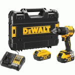 PERCEUSE VISSEUSE PERCUSSION COMPACTE XR 18V BRUSHLESS 2X5AH- DCD799P2T-QW DEWALT