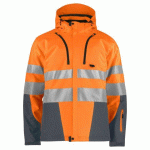 PROJOB 6420 PARKA SOFTSHELL - EN ISO 20471 CLASSE 3/2 ORANGE/GRIS - TAILLE XS