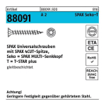 SPAX - 1197000450253 VIS À BOIS 4.5 MM 25 MM T-STAR PLUS ACIER INOXYDABLE A2 200 PC(S) V838573