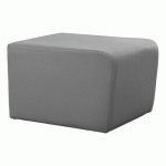 TABLE BASSE LEAF 65 X 50 CM TISSU SIMILI CUIR GRIS - SPOUF