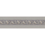 FRISE PAPIER PEINT BAROQUE POUR SALON FRISE TAPISSERIE GRISE MOTIF ÉLÉGANT FRISE MURALE BAROQUE IDÉALE CHAMBRE ADULTE - ARGENT,