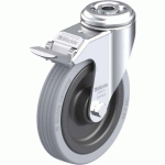 BLICKLE - ROULETTE PIVOTANTE À FREIN Ø 125MM BANDAGE CAOUTCHOUC SBR 100KG - LKRA-VPA 125K-FI