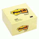 BLOC CUBE JAUNE POST-IT 76 X 76 MM - BLOC DE 450 FEUILLES