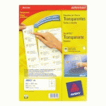 ETIQUETTE ADRESSE JET D'ENCRE 99,1 X 38,1 MM AVERY J8563-25 TRANSPARENTE - POCHETTE DE 350
