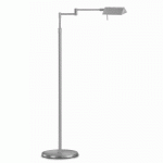 KNAPSTEIN LAMPADAIRE LED RÉGLABLE DANUTA, NICKEL MAT