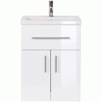 Emotion Meuble Salle de Bain /à Poser Domino Slimline Blanc Brillant
