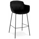 TABOURET DE BAR DESIGN LAZIERA 107CM NOIR - PARIS PRIX