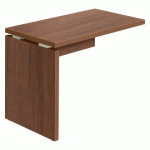 RETOUR SUSPENDU SHINY L 100 X P 60 CM PLATEAU NOYER PIÉTEMENT PLEIN BOIS