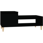 TABLE BASSE NOIR 100X50X45 CM BOIS D'INGÉNIERIE