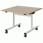 TABLE MALIBU RAB. 80X80 T3 DL STRA ALAISÉ ACACIA/BLC 9016