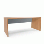 BUREAU VIVA 180 X 80 X 75 CM DESIGN DROIT HÊTRE / GRIS