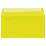 ENVELOPPE 110 X 220 MM POLLEN CLAIREFONTAINE 120 G SANS FENÊTRE JAUNE SOLEIL - PAQUET DE 20