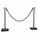 LOT 2 POTEAUX POUR ACCUEIL GRIS MÉTALLISÉ - NOVAP - MANUTAN COLLECTIVITÉS