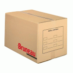 LOT DE 25 - CAISSE DÉMÉNAGEMENT BRUNEAU KRAFT BRUN SIMPLE CANNELURE L 35,5 X L 28,5 X H 34 CM