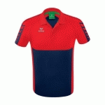 POLO HOMME - ERIMA - SIX WINGS NAVY/ROUGE