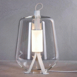 PRANDINA LUISA T1 LAMPE À POSER 2700K TRANSPARENTE