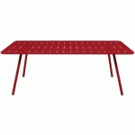 TABLE 207X100 LUXEMBOURG COQUELICOT
