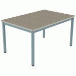 TABLE CARÉLIE 120X80 T4 STR POLY. ÉRABLE GOTLAND BEIGE/LAGON - MOBIDECOR