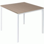 TABLE LOKI 80 X 80X75 CM PIÉTEMENT BLANC / PLATEAU MOUSSE