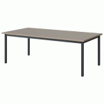 TABLE MALIBU 160X80 T2 4P STRA ABS GRIS U727/GRIS 7016
