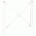 BARRIÈRE PROVINCE ROSACE 1.07 M INOX BROSSÉ ZINC BLANC 9010 - PROCITY