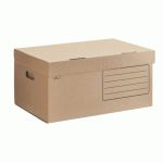 LOT DE 10 - CAISSE ARCHIVES CARTON - H 27 X L 55 X P 36 CM - ÉCONOMIQUE