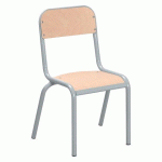 LOT DE 2 - CHAISE SCOLAIRE LUDO - TAILLE 2 - MATERNELLE MOYENNE SECTION - GRIS