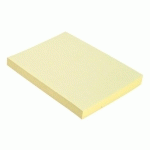 LOT DE 12 - NOTES REPOSITIONNABLES JAUNES BRUNEAU 75 X 100 MM - BLOC DE 100 FEUILLES