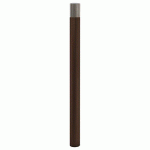 POTELET HAUTE VISIBILITÉ Ø76 MM INOX BROSSÉ ZINC MARRON 8017 - PROCITY