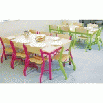 TABLE FIXE 4 PIEDS ALIZÉE 160X80 T6 GRIS - RAL 9006