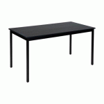TABLE MULTI-USAGE L 140 X P 70 CM ZONZA NOIR PIEDS NOIR