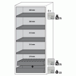 ARMOIRE SÉCURITÉ S-CLASSIC-90 S90.196.090.WDAS JAUNE