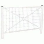 BARRIÈRE PROVINCE GRILLAGÉE 1.57 INOX BROSSÉ ZINC BLANC 9010 - PROCITY