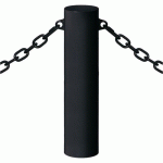 BORNE BARCELONE Ø 16 CM 2 ANNEAUX - ZINC NOIR 9005 - PROCITY