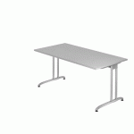 BUREAU FIXE 160 CM SÉRIE B GRIS - HAMMERBACHER