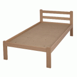 LIT ARMEL TÊTE 2 TRAVERSES SOMMIER AGGLO 90 X 200 CM COLORIS HÊTRE NATUREL - MANUTAN COLLECTIVITÉS