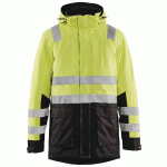 PARKA HAUTE-VISIBILITÉ JAUNE FLUORESCENT/NOIR TAILLE S - MANUTAN COLLECTIVITÉS