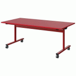 TABLE MALIBU RAB. 160X80 T4 DL STR ABS ROUGE U321/ROUGE 3020