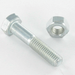 VIS EXPRESS - BOULON (VENDU AVEC ÉCROU) TÊTE HEXAGONALE TH M6X30 ACIER ZINGUÉ BLANC CONDITIONNEMENT: 30 PIÈCES