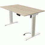 BUREAU RÉGLABLE MOVE 1 ADVANCE CHÊNE/BLANC - 140X80 CM - KERKMANN