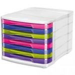 CEP MODULE DE CLASSEMENT 8 TIROIRS 398HM - DIMENSIONS L29,2 X H24,6 X P38,6 CM MULTICOLORE